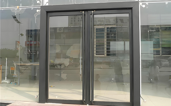 尖扎玻璃地弹门